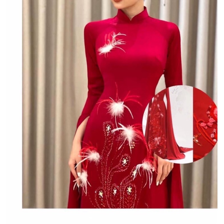 ÁO DÀI KHỔNG TƯỚC tay xẻ đuôi dài