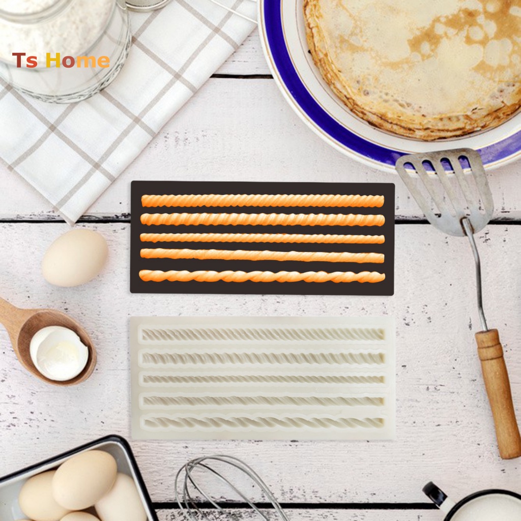 Bộ 5 Khuôn Silicone Làm Bánh Tráng Miệng DIY Có Thể Tái Sử Dụng