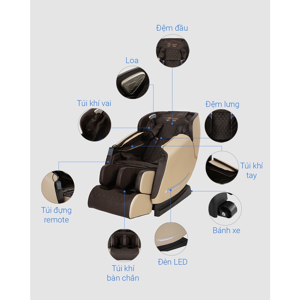 Ghế massage cao cấp Airbike MK352 hàng chính hãng