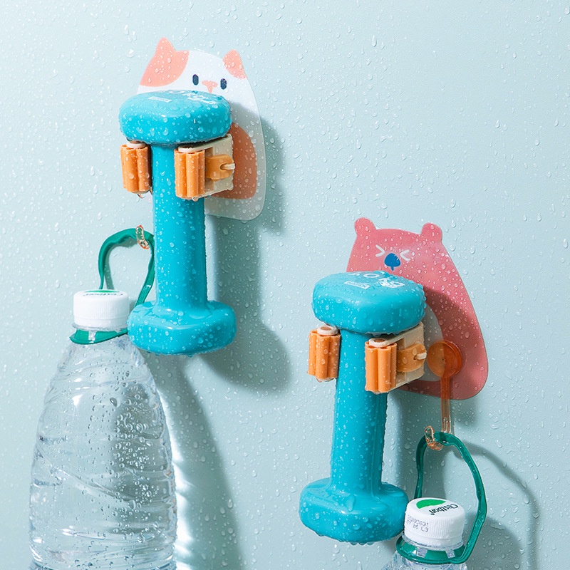 Miếng Dính Treo Chổi Hoạt Hình Decor - Móc Treo Kẹp Giữ Chổi Cọ Dán Tường, Treo Cây Lau Nhà