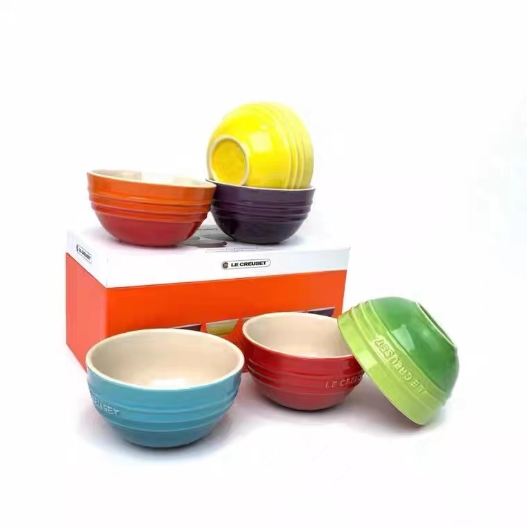 Bộ bát ăn cơm 6 cái le creuset 12cm thương hiệu Pháp - Le Creuset 4.75" 12oz 350ml rice bowl