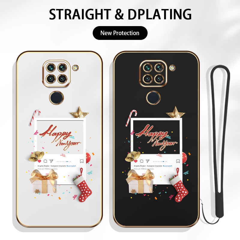 Ốp Điện Thoại Silicone Mềm Hình Dạng Máy Ảnh Kèm Dây Đeo Cho Xiaomi Redmi Note 9 9S Pro Max 2023