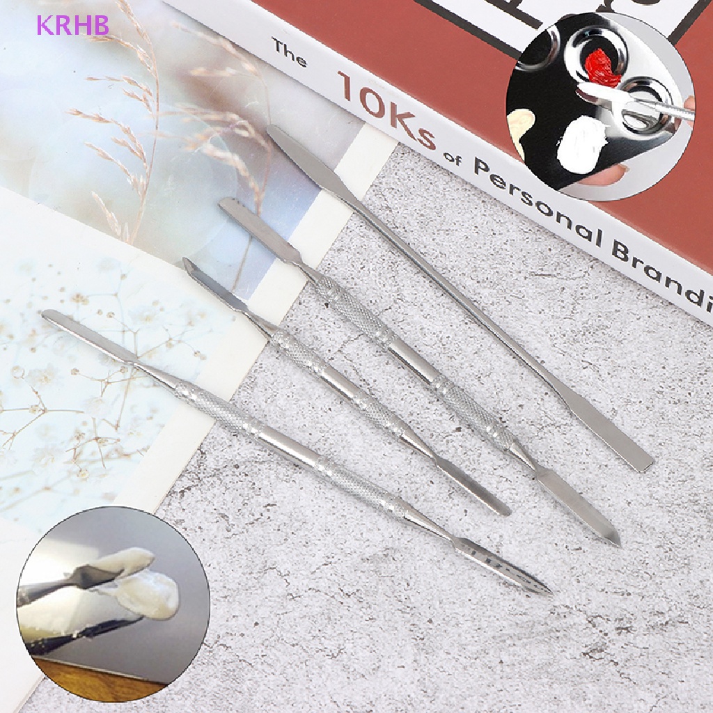 Set 4 Thanh Khuấy Bột Làm Móng Bằng Thép Acrylic Mới