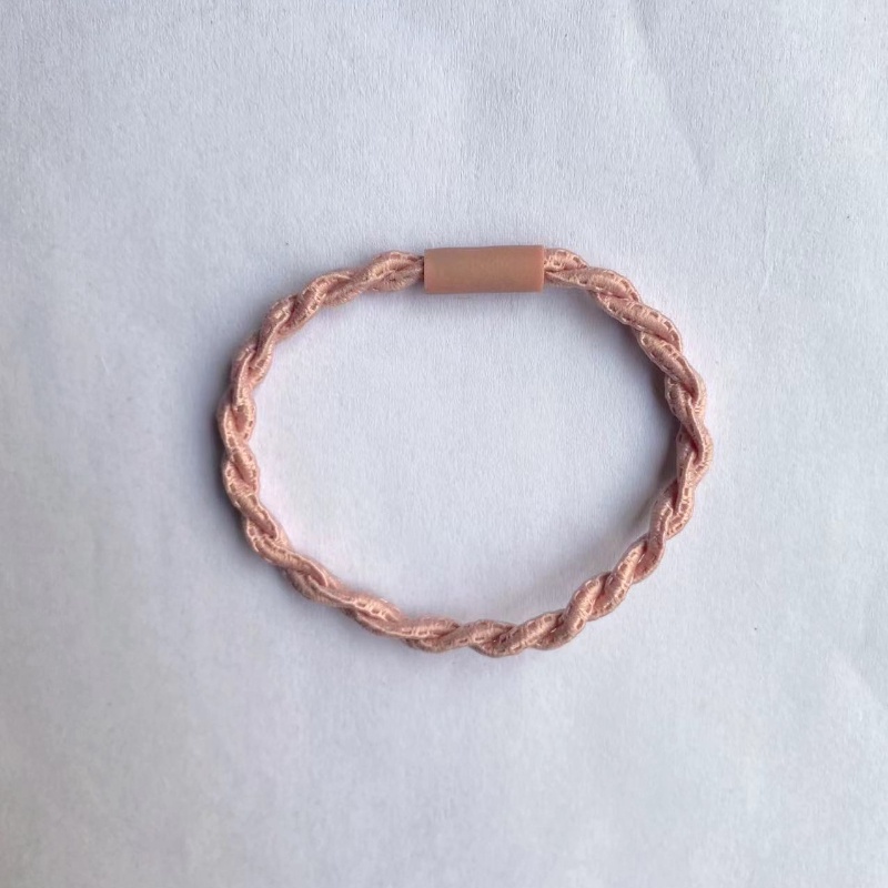 Dây Buộc Tóc Cao Su Bện Xoắn Phong Cách Hàn Quốc Đơn Giản Cho Nữ