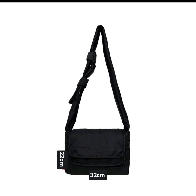 Túi đeo chéo chần bông nam nữ unisex  siêu nhẹ chống nước alsbag HAI NẮP