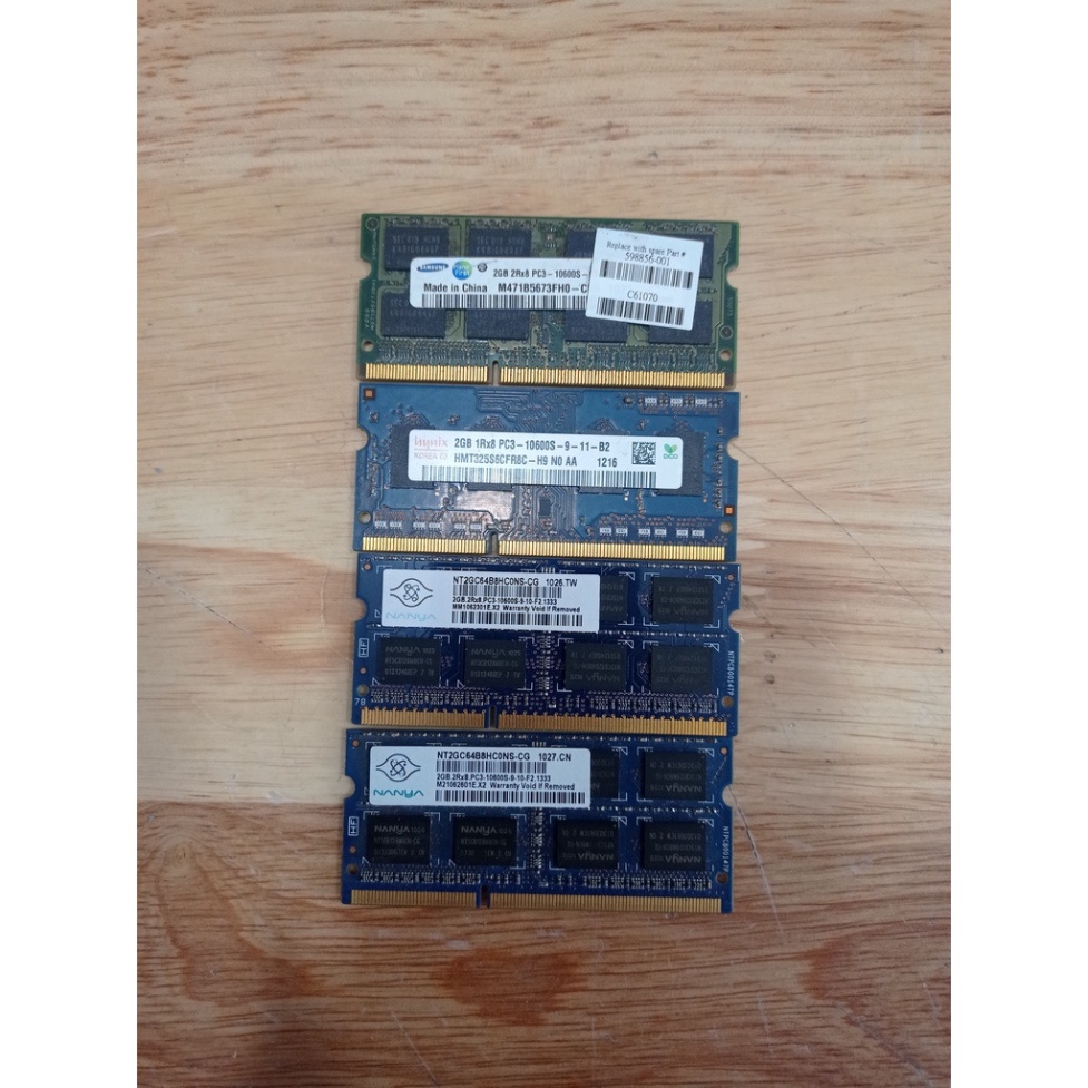 Ram laptop ddr3 1gb - 2gb - 4gb  hàng tháo máy