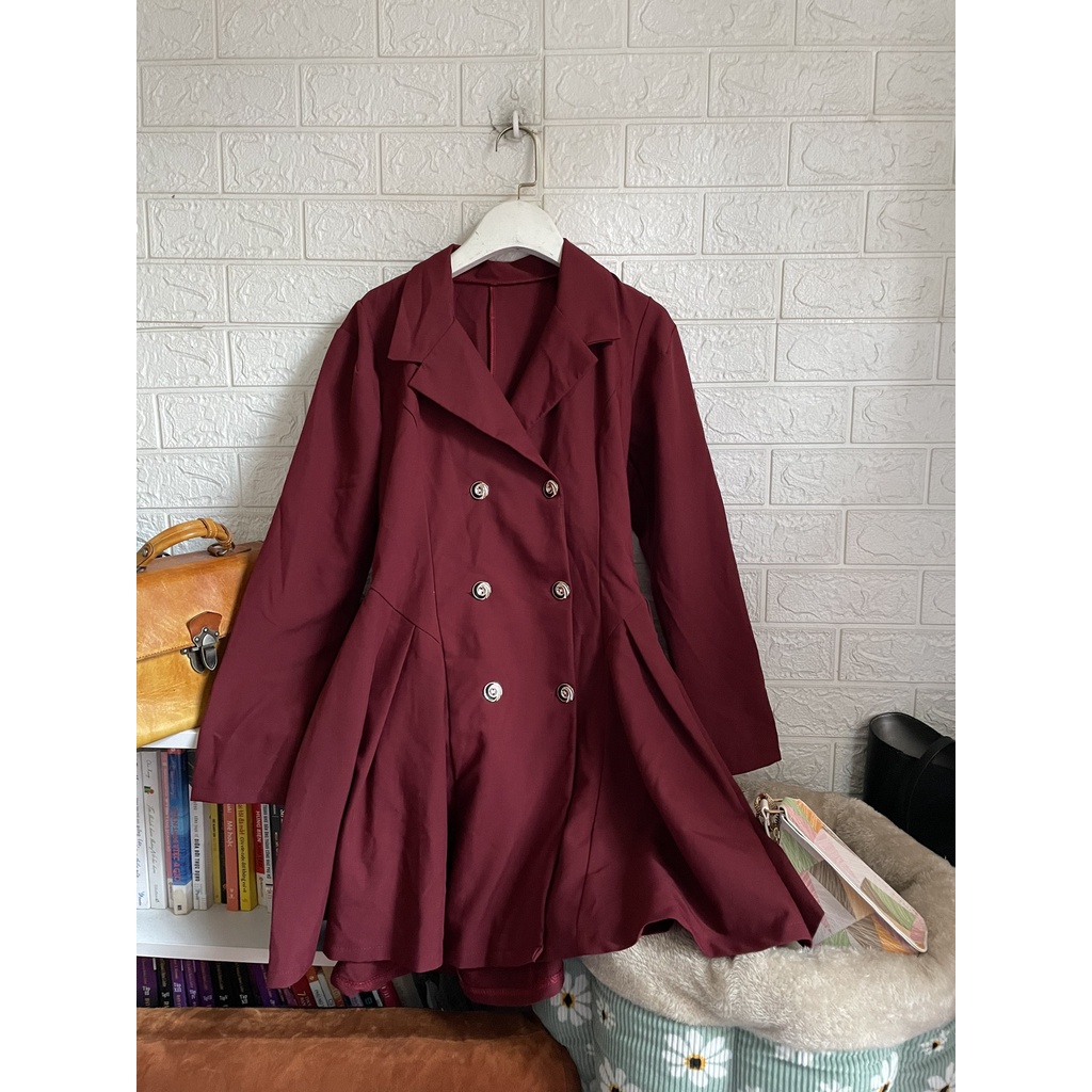 (Thanh lý đồ cá nhân) Đầm xòe cổ vest