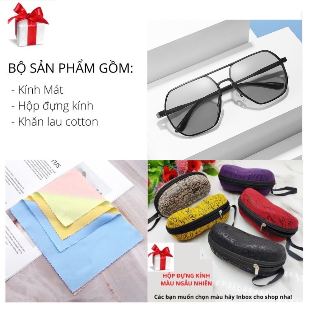 Kính mát nam đổi màu khi ra nắng thiết kế cực ngầu thời trang đi ngày và đêm cho phái mạnh