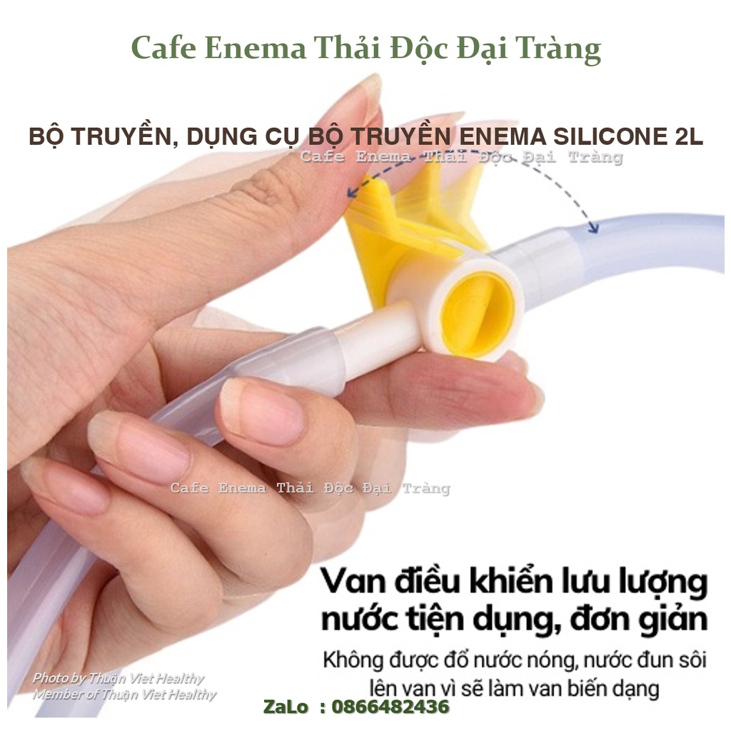BÁN LẺ túi truyền silicone 2L thải độc cà phê dụng cụ bộ truyền thải độc đại tràng cafe enema gerson coffee silicone bag