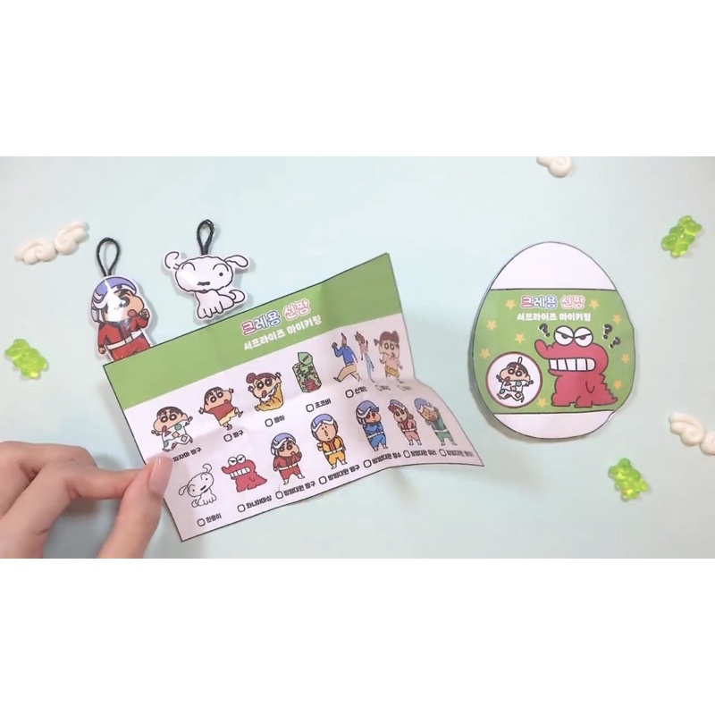 Squishy giấy móc khoá shin cậu bé bút chì