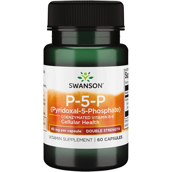 Swanson P5P 40mg - Viên uống bổ sung vitamin B6, P-5-P dẫn truyền thần kinh 60 viên