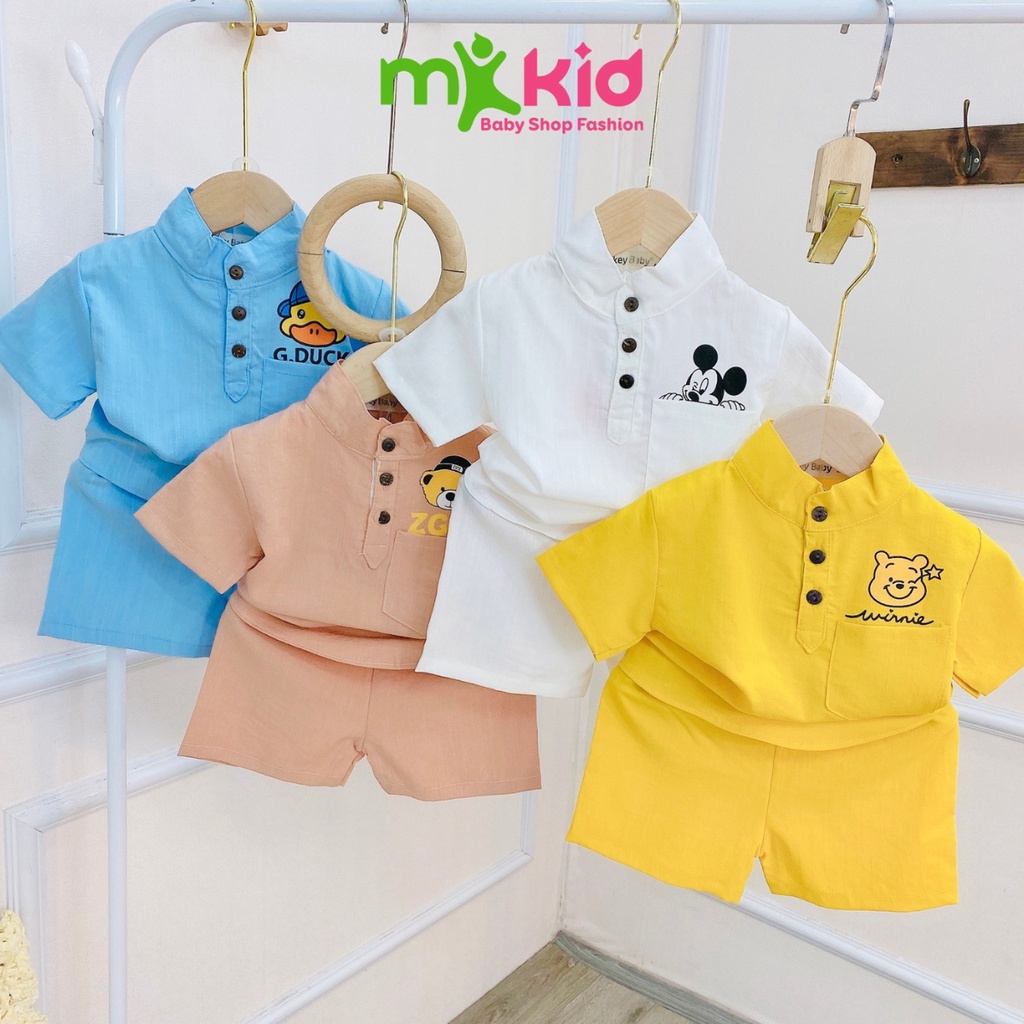 Bộ Cộc Tay cho bé trai bé gái 💖SIZE ĐẠI 6-25KG Chất Đũi mềm mịn mát cho bé