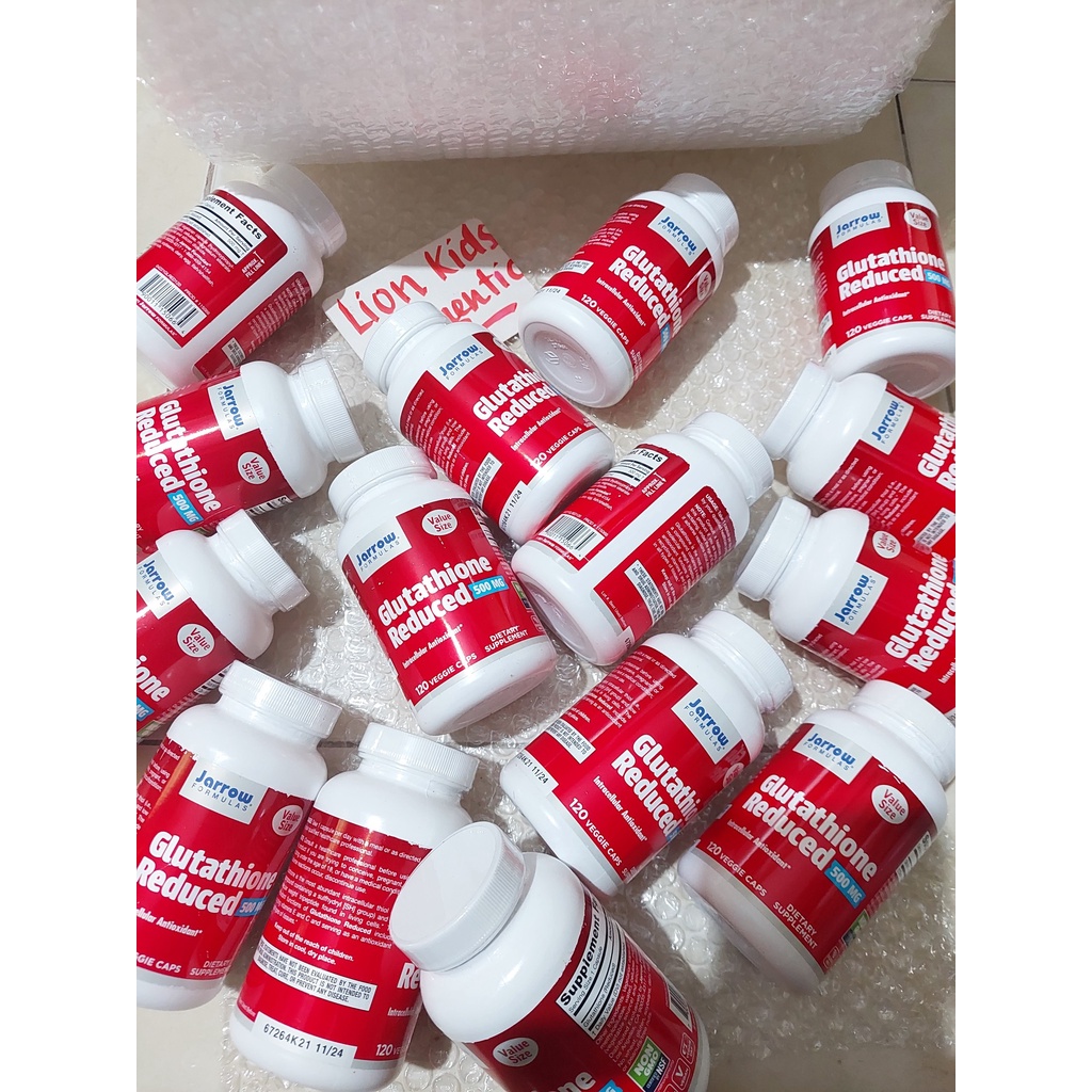 Viên uống trắng da Gluthatione Jarrow 500mg  Mỹ, hàng mỹ bao chuẩn