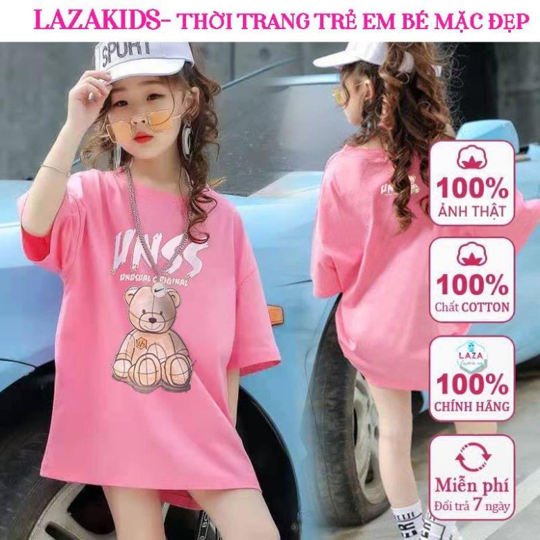 Áo phông bé gái cotton Áo Thun Trẻ Em Nữ Cộc Tay Chất Cotton Đẹp Cho Bé 8 - 15 Tuổi Họa Tiết Dễ Thương LAZAKIDS