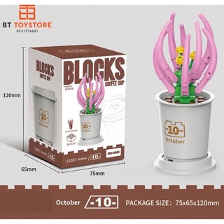 Lego hoa mini- Lắp ráp hoa 12 tháng để bàn