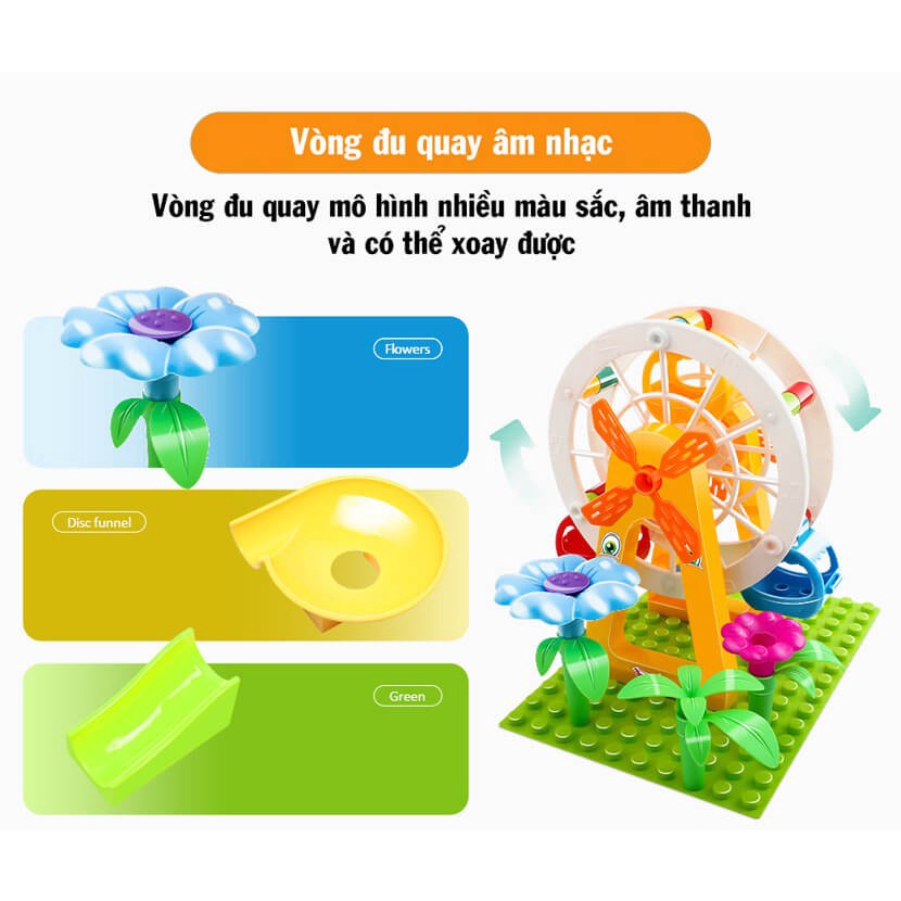 Đồ chơi xếp hình  BBT GLOABL công viên thả bóng vui nhộn 186 chi tiết 6688-123A