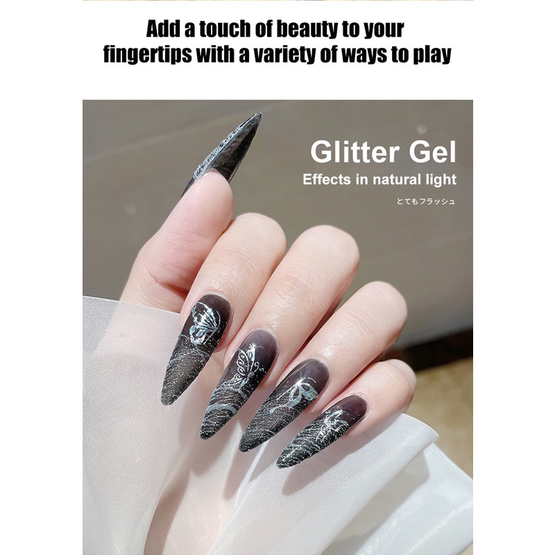 Sơn Móng Tay Gel UV Sơn móng tay ANNIES dạng kéo đàn hồi màu phản quang lấp lánh