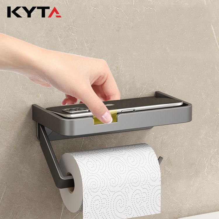 Hôp Đựng Giấy Vệ Sinh HỢP KIM NHÔM CAO CẤP - Giá Đỡ Cuộn Giấy Vệ Sinh Gắn Tường Đa Năng KYTA K8510 KYTA  K8520