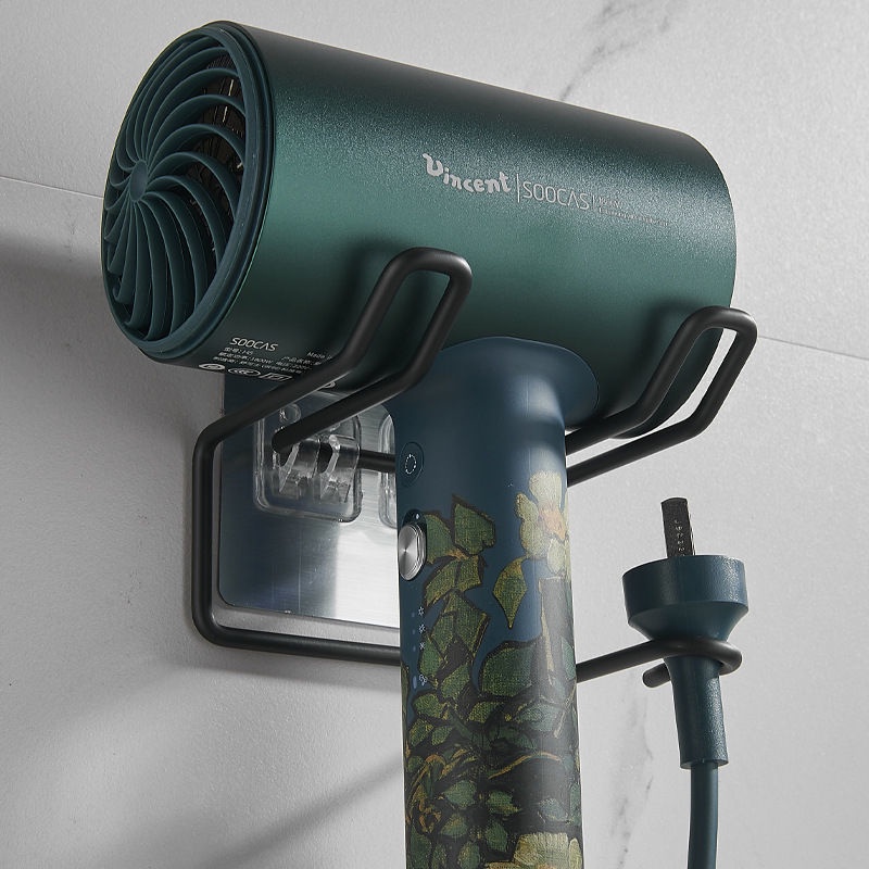Bathroom Hanging Hair Dryer Bracket Hair Dryer Holder Bathroom Hair Dryer Holder Punch-Free Waterpro