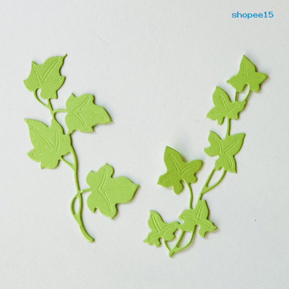 Khuôn Cắt Giấy Kim Loại Hình Lá Cây 15 Ngăn