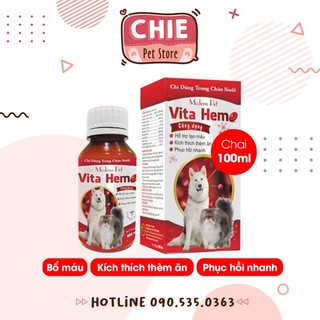 Thuốc bổ máu vitahem cho chó mèo chai 100ml