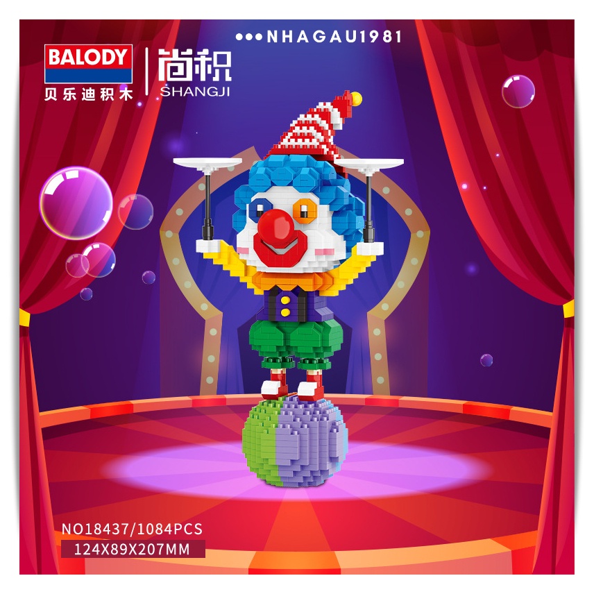 Đồ Chơi Lắp Ráp Chú Hề Đêm Halloween Chính Hãng Balody Tặng Thanh Gỡ Shop Nhagau1981