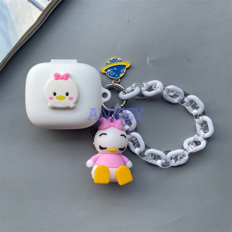 JBL Live Pro 2 / Free 2 / T280 TWS X2 / Wave Flex Earphone Silicone Case Minnie Mouse Earbuds Waterproof Shockproof Soft Protective Headphone Cover Headset Skin with Lanyard