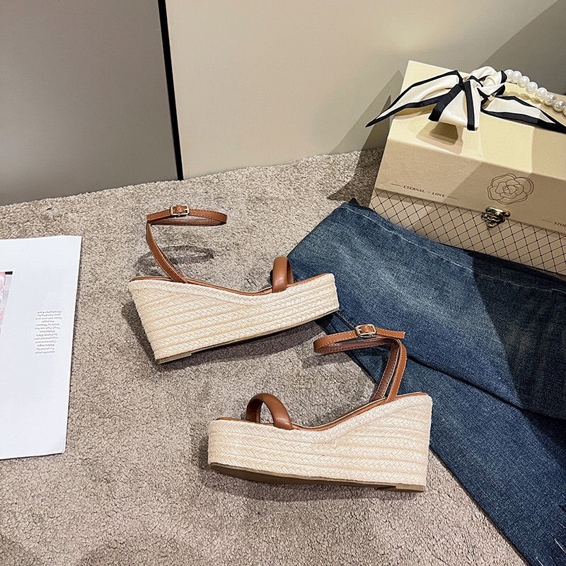 Sandal đế bện đế xuồng cao 8cm