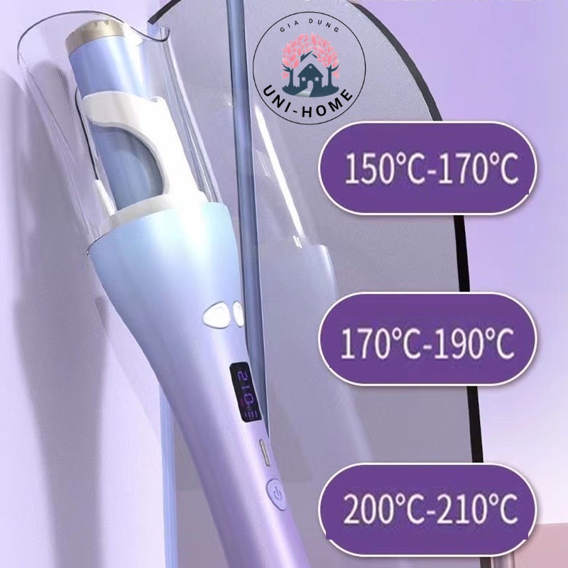Máy Uốn Tóc Xoăn Tự Xoay 360 Độ Hai Chiều Nóng Nhanh