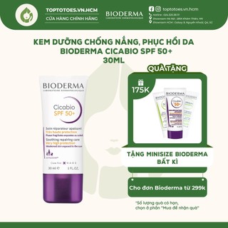 Kem dưỡng chống nắng, phục hồi da Bioderma Cicabio SPF 50+ 30ML [NHẬP KHẨU CHÍNH HÃNG 100%]