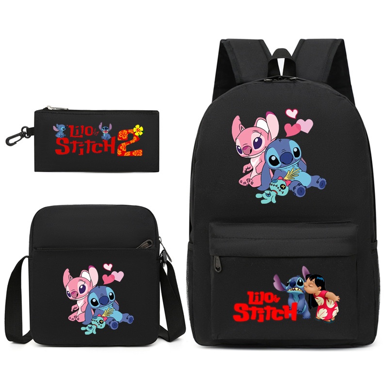Ba Lô Đi Học / Du Lịch In Hình Stitch Phong Cách Hàn Quốc Cho Nam Và Nữ