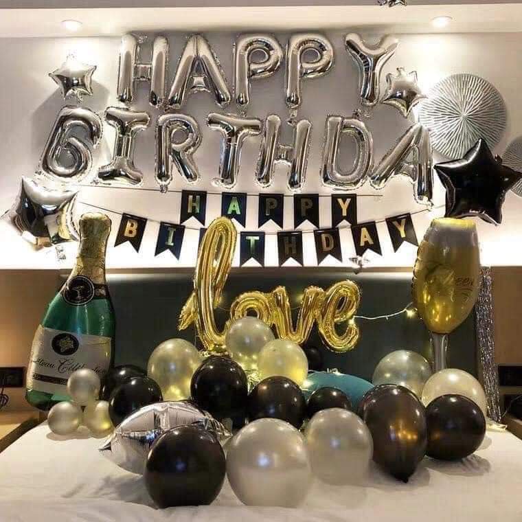 COMBO Set bong bóng trang trí sinh nhật giá rẻ đầy đủ phụ kiện set up sinh nhật tại nhà đẹp cho bé trai bé gái người lớn
