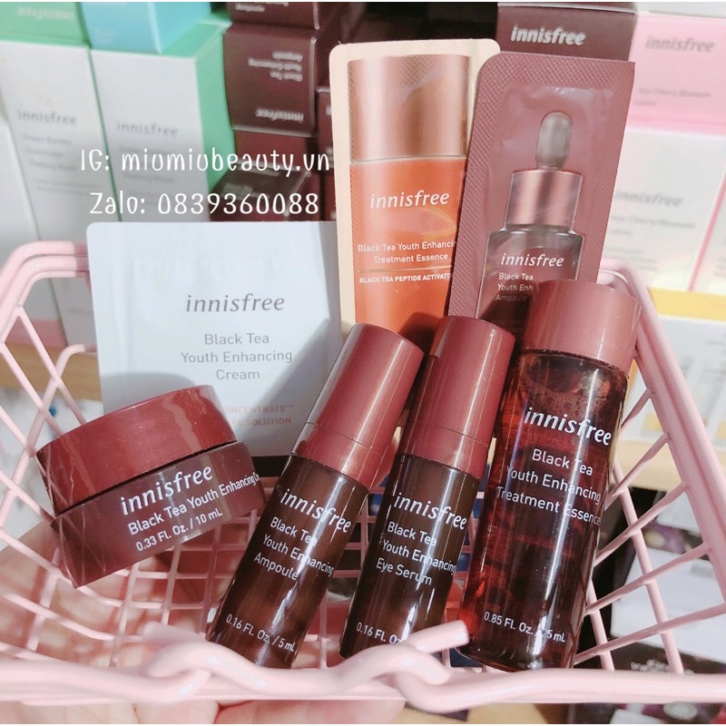 Bộ Dùng Thử Chống Lão Hoá Trà Đen Innisfree Black Tea Youth Enhancing