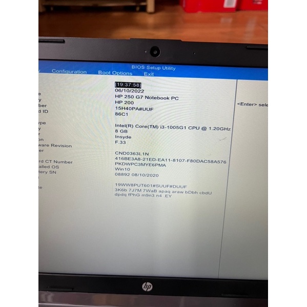 Laptop chính hãng HP 250 G7 I3 1005G1/ssd 256gb/ram 8gb/15”6 Like new | BigBuy360 - bigbuy360.vn