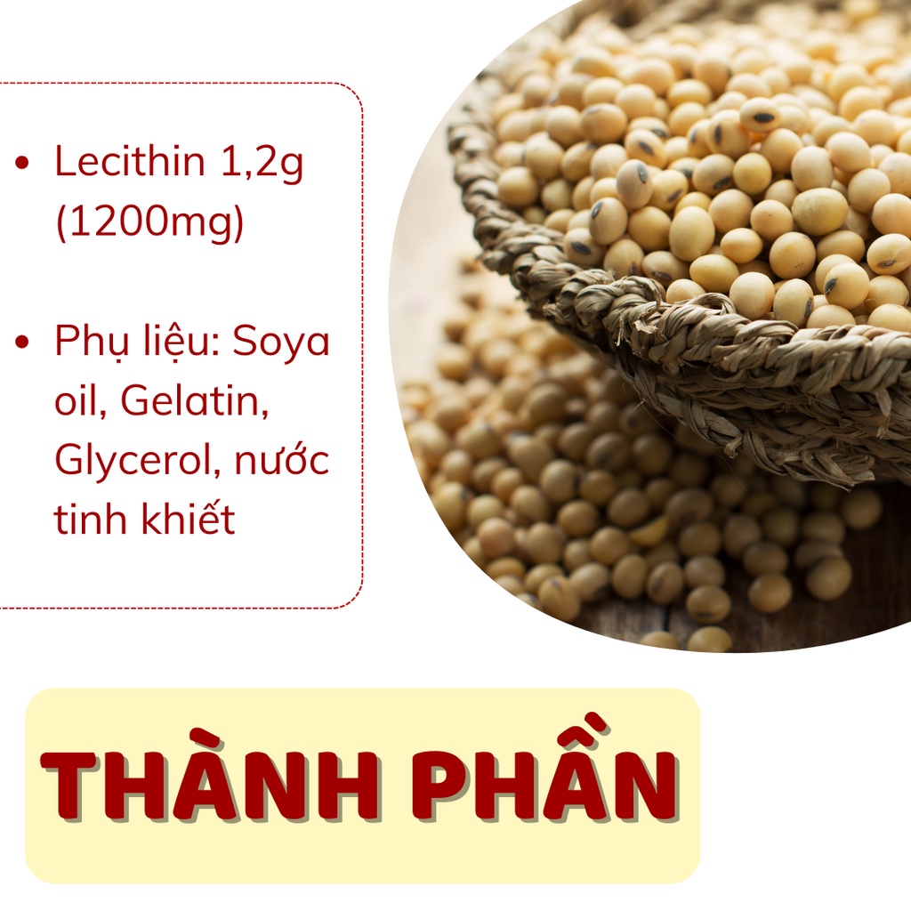 Viên uống tinh chất mầm đậu nành Healthy Care Super Lecithin 1200mg đẹp da, cân bằng nội tiết tố - Lọ 100v