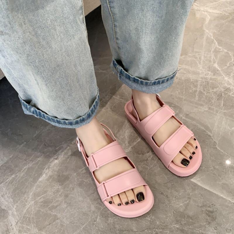 Giày sandal nữ quai hậu đi học quai ngang bản to phong cách Hàn quốc SD01 - trangtrangshoes