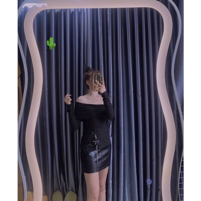 ÁO BỆT VAI TAY DÀI XẺ 1 bên TUTU2