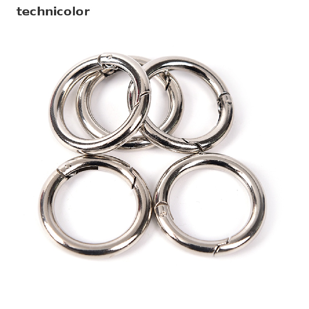 Technicolor Set 5 Móc Khóa Tròn Bằng Kim Loại 35mm TYG