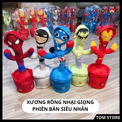 Đồ chơi vui nhộn cho bé, trẻ em. Xương rồng biết nói nhại giọng, nhảy múa,hát bài hát Tiếng Việt phiên bản siêu nhân