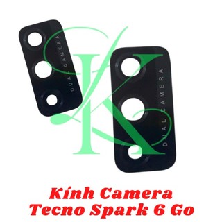 Mặt kính camera Tecno Spark 6 Go sẵn keo dán