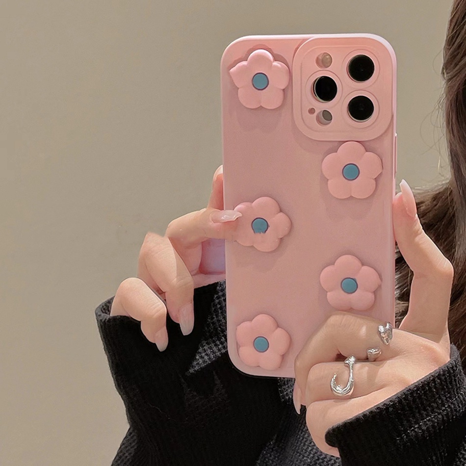 Ốp Điện Thoại Mềm Nhám Hình Hoa Cho iPhone 7 8 6 6S Plus 11 12 13 14 Pro MAX Plus Mini X XR XS MAX SE 2020 2022