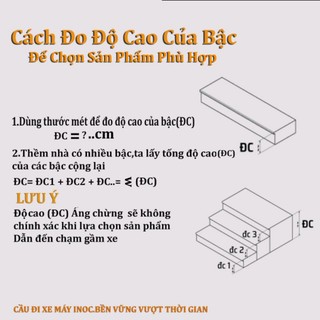 Thang dắt xe máy inox. KT 175 x 45 cm