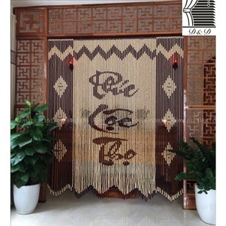 Mành rèm hạt gỗ phòng thờ, mành rèm hạt gỗ phong thuỷ