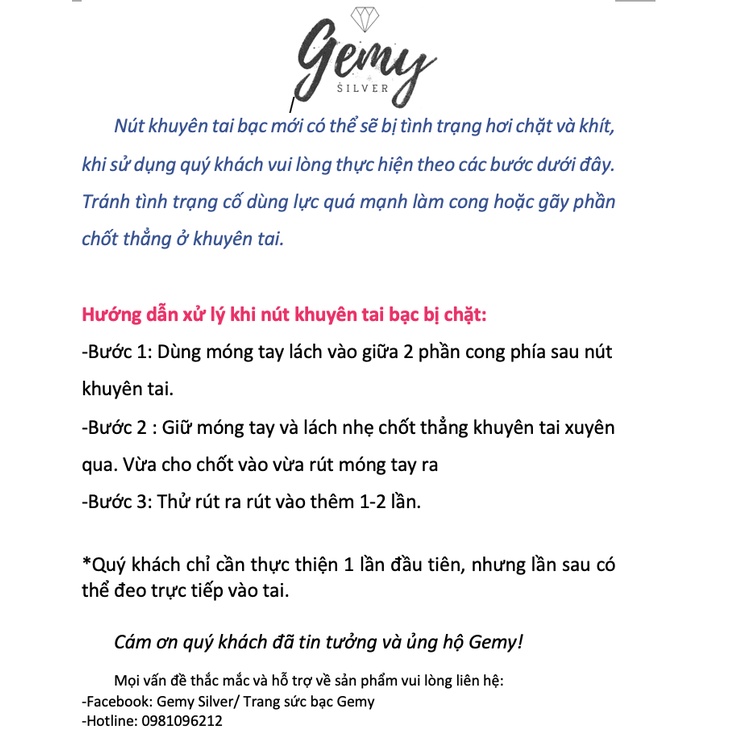 Khuyên tai nam nữ bạc 925 mạ vàng hình tia chớp nhỏ thiết kế đơn giản, unisex (1 chiếc) | GEMY SILVER KN22