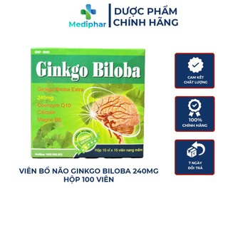GINKGO BILOBA 240 tăng cường lưu thông huyết mạch, giảm các triệu chứng rối loạn tiền đình