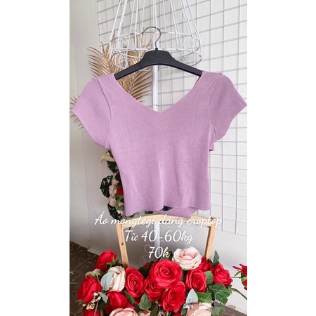 Áo mongtegi dáng croptop