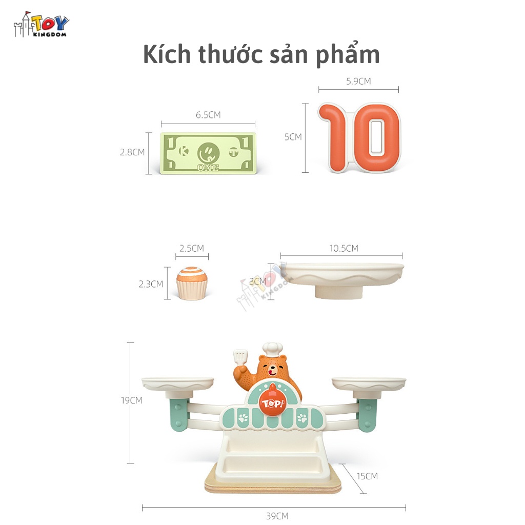 Đồ Chơi Giáo Dục Gấu Cân Bằng Toykingdom – Giúp Bé Phát Triển Trí Thông Minh - Hàng Cao Cấp