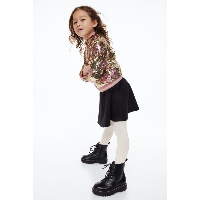 Áo khoác sequin vàng hoa kid HM H&M_hàng chính hãng authentic JP