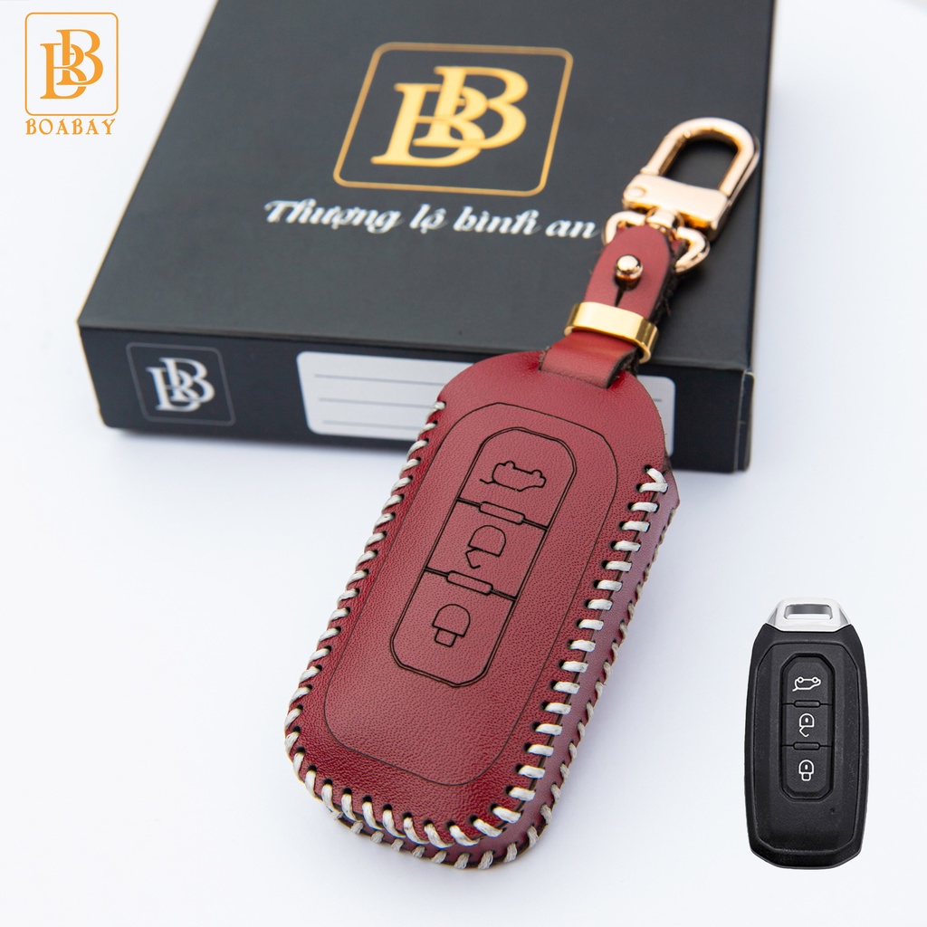 Bao da chìa khóa ô tô xe hơi BB ford territory chìa thông minh da thật bảo vệ chìa khóa chống xước chính hãng
