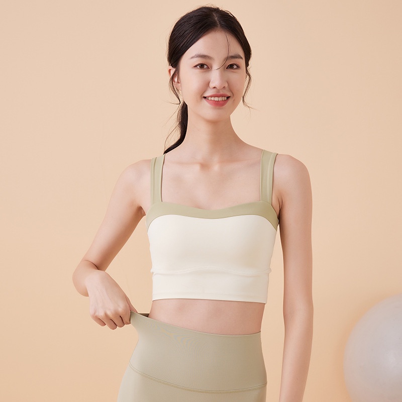 Áo Ngực Thể Thao Phối Màu Tương Phản Thời Trang Tập Yoga